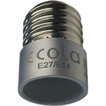 Переходник ECOLA BASE A7T14SEAY с цоколя E27 на E14, серебряный