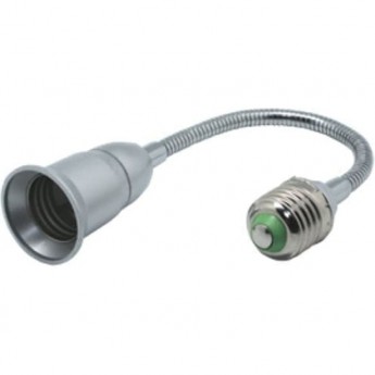 Переходник гибкий ECOLA BASE A7L17SEAY с цоколя E27 на E27, 300мм, серебряный