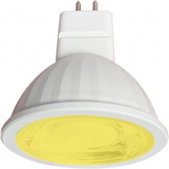 Светодиодная лампа ECOLA MR16 LED color 9,0W 220V GU5.3 Yellow Желтый (насыщенный цвет) прозрачная 47х50